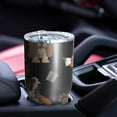thumbnail image 4 of 30oz Basset Hounds with Bones and Presents Tumblers Stainless Steel Tumbler with Lid and Straw,Vacuum Insulated Double Wall Travel Tumbler Cups Mug with Cleaning Brush for Coffee,Tea, 4 of 7