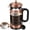 Copper-R, variant on Press Coffee Maker (34oz 1Quart 5-6Cup) Coffee Press, with 4 Filters System, Heat Resistant Thickness Borosilicate Glass, Cold Brew Coffee Pot Gifts (Silvery)