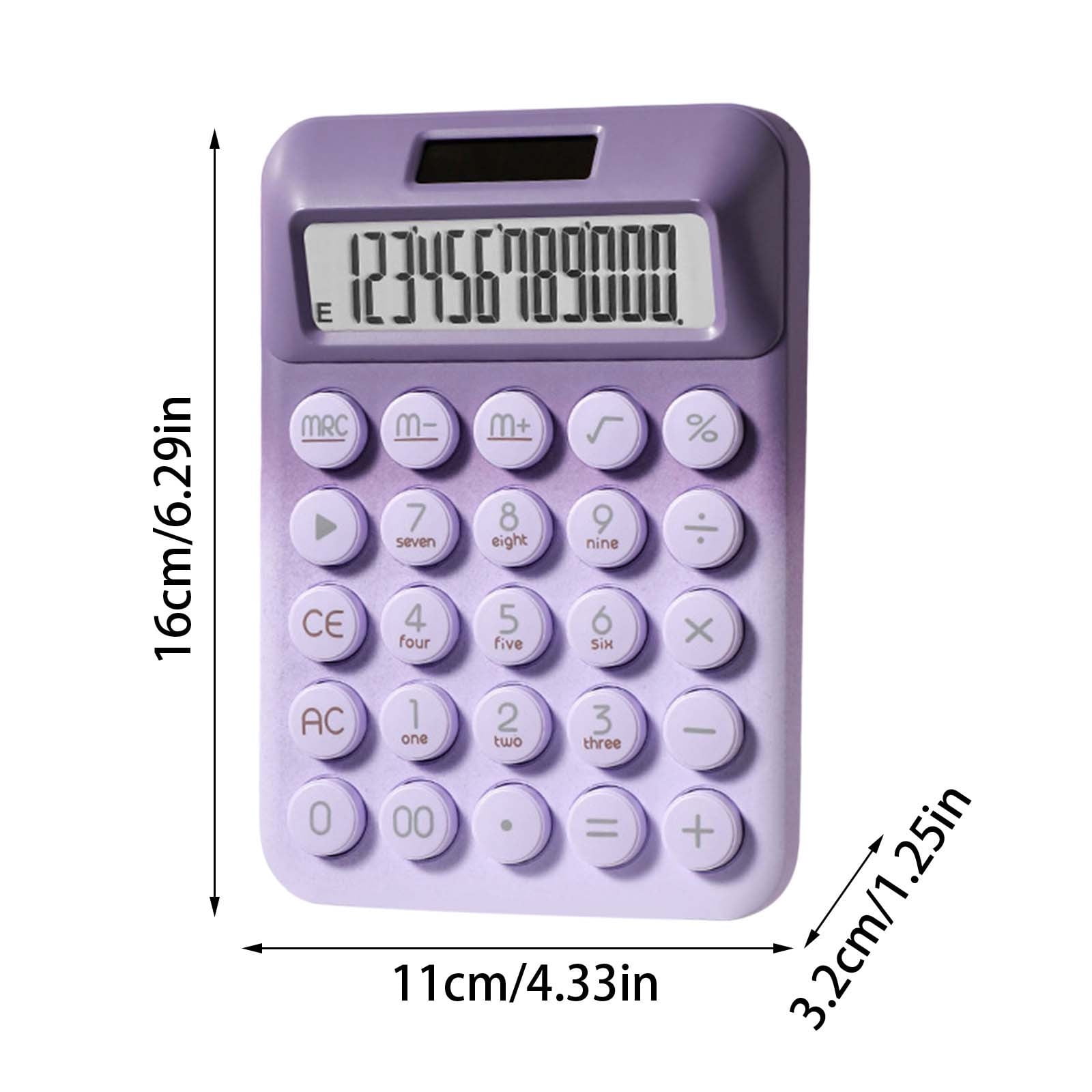 Fufafayo Solar Calculator 12-Digit Large Display, High Color Dopamine Mechanical Key Scientific Computer, Portable Office Study Calculator for Study Teachers Home Office