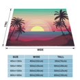 thumbnail image 3 of XMXT Flannel Throw Blanket for Couch, Warm Flat Sunset Coconut Trees Pattern Bed Sofa Decor Blankets for Home Bedroom, 60 x 50 inches, 3 of 8