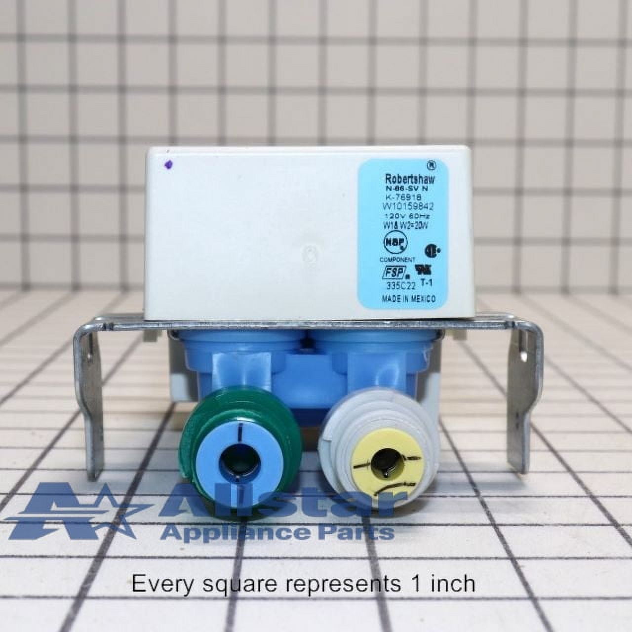 Whirlpool Refrigerator Water Inlet Valve WPW10159842