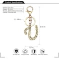 thumbnail image 2 of SURJDE Letter Keychains for Women Purse Charms for Handbags Crystal Initial Alphabet Pendant with Key Rings, 2 of 6
