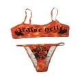 thumbnail image 1 of Ensemble Bikini 2 Pcs pour Femmes Hauts à Bretelles Col en V Profond Bas Triangle, 1 of 3