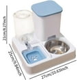 thumbnail image 2 of Cat Feeder and Water Dispenser, 2 in 1 Automatic Pets Feeder, Pet Food Bowls, Pet Supplies for Small Medium Large Breed Cat, Purpose Large Capacity Dog Bowl Drinking Water, 2 of 8