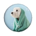 thumbnail image 2 of Easygdp Dog Wrapped In Towel Wheel Sun Guard, Spare Tire Cover,Universal Trailer Suv Truck Camper Travel,Easy To Install And Remove -15 Inch, 2 of 9