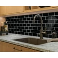 thumbnail image 4 of Thick Black Peel and Stick Subway Tile Backsplash Self Adhesive for Kitchen Bathroom Wall (10-Sheet, 12"×12")$$Tools, 4 of 5