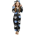 thumbnail image 1 of EGNMCR Combinaison Fille Manches Longues Combinaison à Capuche Pyjama Décontracté Hiver Chaud Combinaison de Nuit Fille Polyester Combinaison, 1 of 5
