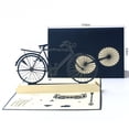 thumbnail image 2 of 2pcs Creative 3D Bike Blessing Cards Handcraft Greeting Graduation Cards Up Cards for Graduation Gift (Blue), 2 of 7