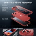 thumbnail image 3 of Funda de teléfono ESR para iPhone 14 con vidrio templado rojo transparente, 3 of 8