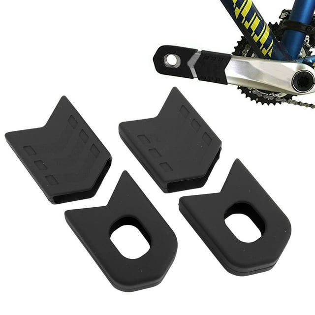 4pcs Silicone Bicycle Crank Arm Protector, Bike Crankset Protective Sleeve Cover MTB Road Bike Crank Arm Protector Cover Crankset Cap Protector Silicone Crank Boots