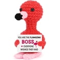 thumbnail image 1 of Figura de juguete Bdayption, divertida, hecha a ganchillo, regalo de un jefe flamenco, 1 of 7