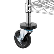Finnhomy 2 Tier Commercial Grade Rolling Cart, Heavy Duty Utility Cart, Carts with Wheels and Handles, Kitchen Carts on Wheels, Metal Cart with 600 lbs Capacity