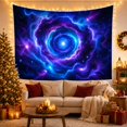 thumbnail image 3 of Swirling Cosmic Nebula Vortex Against Deep Space, Mystical Digital Art for Space Enthusiasts, Celestial Wall Art Decor, Housewarming Gift, Tapestry Wall Hanging for Living Room and Bedroom, 3 of 7
