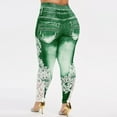 thumbnail image 5 of KALE Leggings for Women Printed Yoga Fitness Running Gym Stretch Sports Pants Trousers Yoga Pants Green, 5 of 9