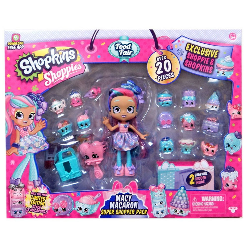 Shopkins Shoppies Macy Macaron Super Shopper Pack Over 20Pieces