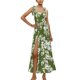 thumbnail image 1 of Vestido de verano con cuello cuadrado para mujer, vestido elegante a la moda con tirantes y lazo dividido lateral, vestido con estampado Floral para fiesta diaria, 1 of 8