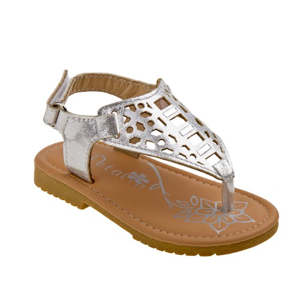 Girls' Cutout Embellished Toddler Sandals
