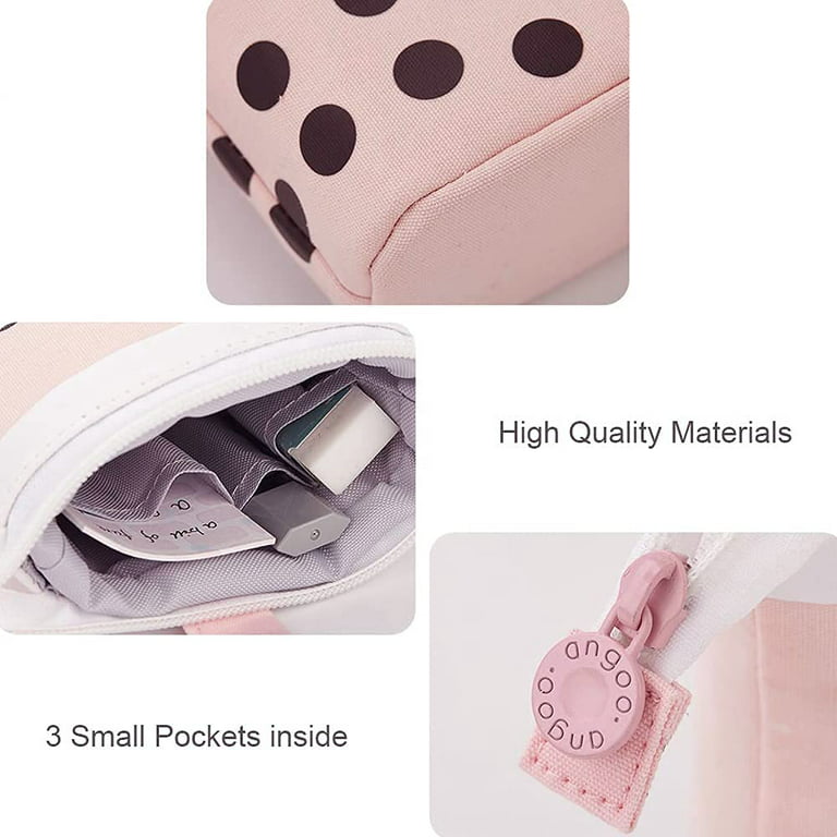 TOMPPY Cute Nurse Printed Pencil Case Stand Up Pencil Pouch Small Pencil  Holder Case Stationery Organizer Makeup Bag With Zipper Closure