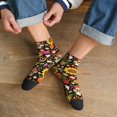thumbnail image 3 of Fuzoiu Sunflowers Mushrooms Print Adult Socks, Crew Moisture-wicking Socks, Unisex Cushion Crew Socks,Casual Sports Ankle Socks, 3 of 7