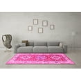 thumbnail image 3 of Ahgly Company Indoor Square Geometric Pink Traditional Area Rugs, 8' Square, 3 of 4