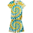 thumbnail image 4 of Tiijoy Little Boys Tie Dyed Outfits Casual Summer Short Sleeve T-Shirt Shorts Set, Sizes 5-6, 4 of 6