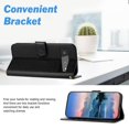 thumbnail image 2 of compatible Google Pixel 6 Pro Case, Litchi Grain PU Leather Folio Cover Magnetic Closure Flip Wallet Card Slots Stand Case With Hand Strap,Brown Cheap and fine, 2 of 5