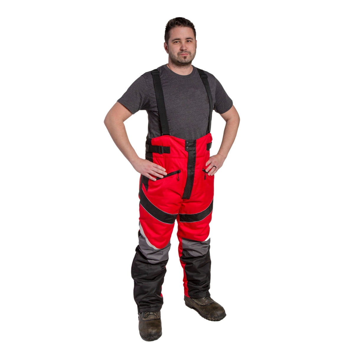 Mossi Men's F1 Snow Ski Bib Red / 2XL