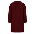 thumbnail image 6 of WREESH Womens Fleece Trench Coats Notched Lapel Double Breasted Pea Coat Winter Wool Blend Overcoats Solid Business Casual Coats Wine S-2XL, 6 of 9