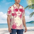 thumbnail image 3 of Fotbe Ace Of Diamonds Lady Camisa Hawaiana para Hombre Unisex – Camisa Casual de Verano con Botones de Manga Corta de Algodón y Lino,X-Large, 3 of 7