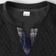 thumbnail image 4 of Ceisia Plaid Panel V-Neck Knit Top Men's Relaxed Fit Short Sleeve Casual Pullover with Pockets Black M Gifts, 4 of 8