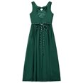 thumbnail image 4 of Miutii Junior Girls V Neck Bowknot Hollow Back Bridesmaid Pageant Prom Wedding Long Maxi Dress Army Green 16, 4 of 5