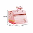 thumbnail image 2 of Pink Transparent Pop Up Sticky Note Dispenser, Cute Cartoon Animal Memo Pad Holder with Residue Free Notes, Kawaii Desk Organizer for Office School Home Stationery Accessories, 2 of 5
