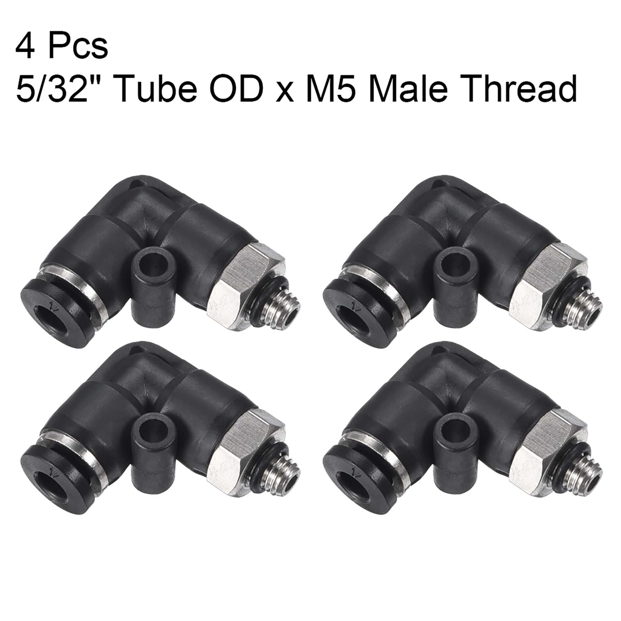4PCS Swivel Male Elbow Air Push In Pneumatic Fitting Connect Tube M5 OD 4mm 