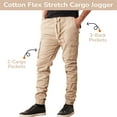 thumbnail image 3 of 2-Pack Men's Cotton Flex Stretch Cargo Jogger Pants (Sizes, S-2XL), 3 of 5