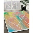 thumbnail image 2 of Ahgly Company Indoor Rectangle Patterned Brown Gold Abstract Area Rugs, Swatch Sample, 2 of 6