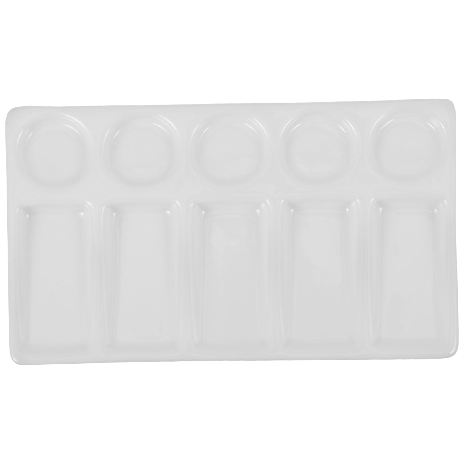Raindrops 10-Well Professional Rectangular Painting Palette for Travel and Art Supplies