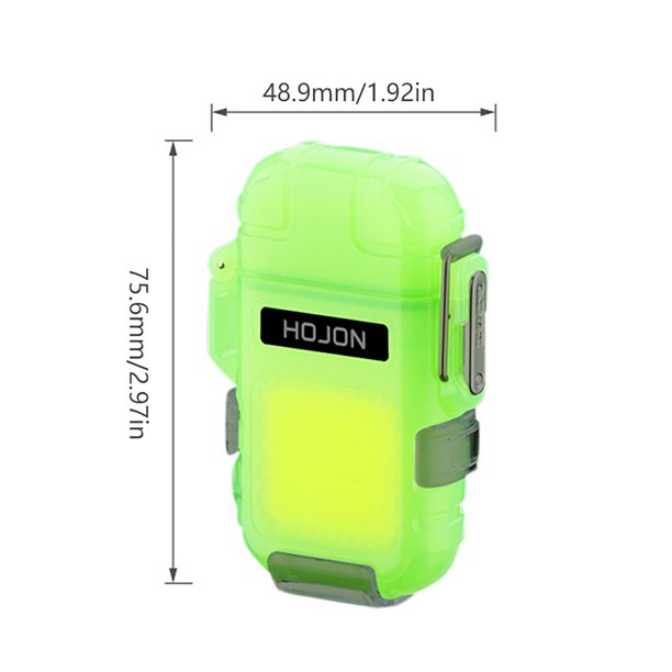 Lámpara Encendedor de arco eléctrico doble USB COB Light 3 modos de iluminación (noctilucente verde) Hugtrwg Para estrenar