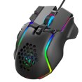 thumbnail image 1 of HXSJ S700 10 Keys Wired Gaming Mouse Macro Programming Ergonomic Mice with 6 Adjustable DPI RGB Light Effect Wide Compatibility, 1 of 7