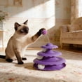 thumbnail image 4 of Forestwhale 9.7" 3-Tier Cat Track Tower Toy Interactive Roller Toy with Balls & Spring Teaser for Boredom Relief, 4 of 6