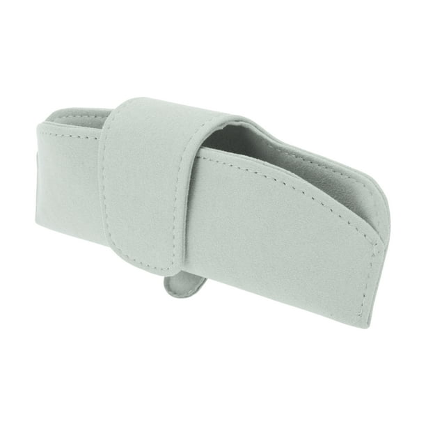 Estuche para gafas de sol para coche Unique Bargains con soporte magnético universal para visera de sol, ante beige 20.5x7.5cm 1 Pcs
