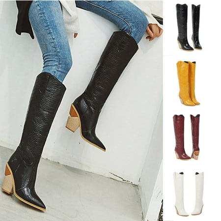 

Christmas Women s Wedges Pointed Toe Comfortable Embroidered Western Rodeo Cowboy Boots