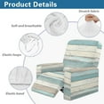 thumbnail image 5 of FOR U DESIGNS Wood Print Recliner Chair Covers 4-Pieces Wear-Resistan Recliner Armchair Covers Soft Reclining Slipcovers Home Decor with Storage Pocket, 5 of 8