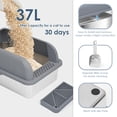 thumbnail image 3 of Caja de arena para gatos Suzzipaws de acero inoxidable XL para grandes felinos, 3 of 6