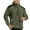 Army Green, variant on Men's Fleece Jacket with Contrast Panels, Full Zip, Warm and Comfortable for Outdoor Activities, Navy Blue