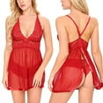 thumbnail image 3 of HAPIMO Lingerie Women Ladies Fashion G-string Night Dress Babydoll Chemise Lace Mini Dress Pajamas Camisoles Underwear Sleepwear Nightwear Red, 3 of 3