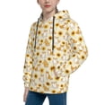 thumbnail image 2 of Goofa Shiba Inu Sunflower Pattern Hooded Sweatshirt for Youth Trendy youth sweatshirt Casual Hoodie for Boys and Girls-Small, 2 of 6