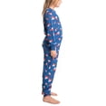 thumbnail image 3 of Muk Luks Soft Knit Matching Family Pajama Set , Navy Blue Car/Ikat, 7-8 (S), 3 of 4
