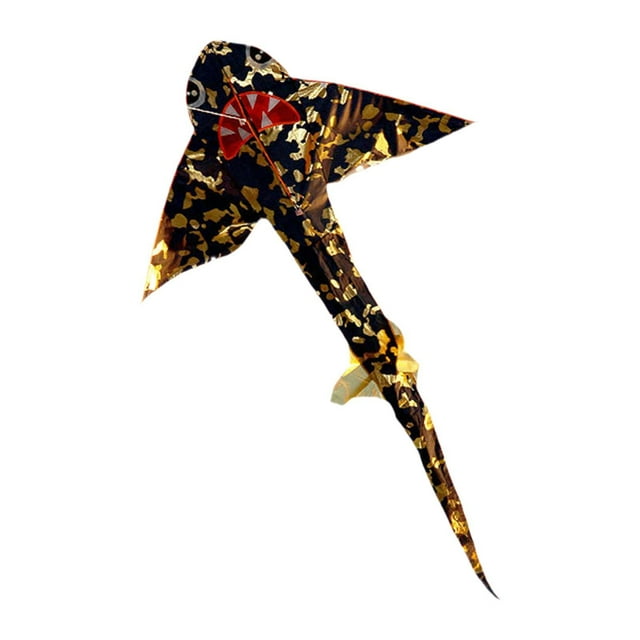 Cometa voladora con forma de tiburón, juguete colorido con cola larga, cometa de una línea, tamaño grande, para niños, adultos, viajes, patio y