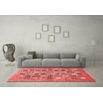 thumbnail image 3 of Ahgly Company Indoor Square Abstract Red Modern Area Rugs, 7' Square, 3 of 4