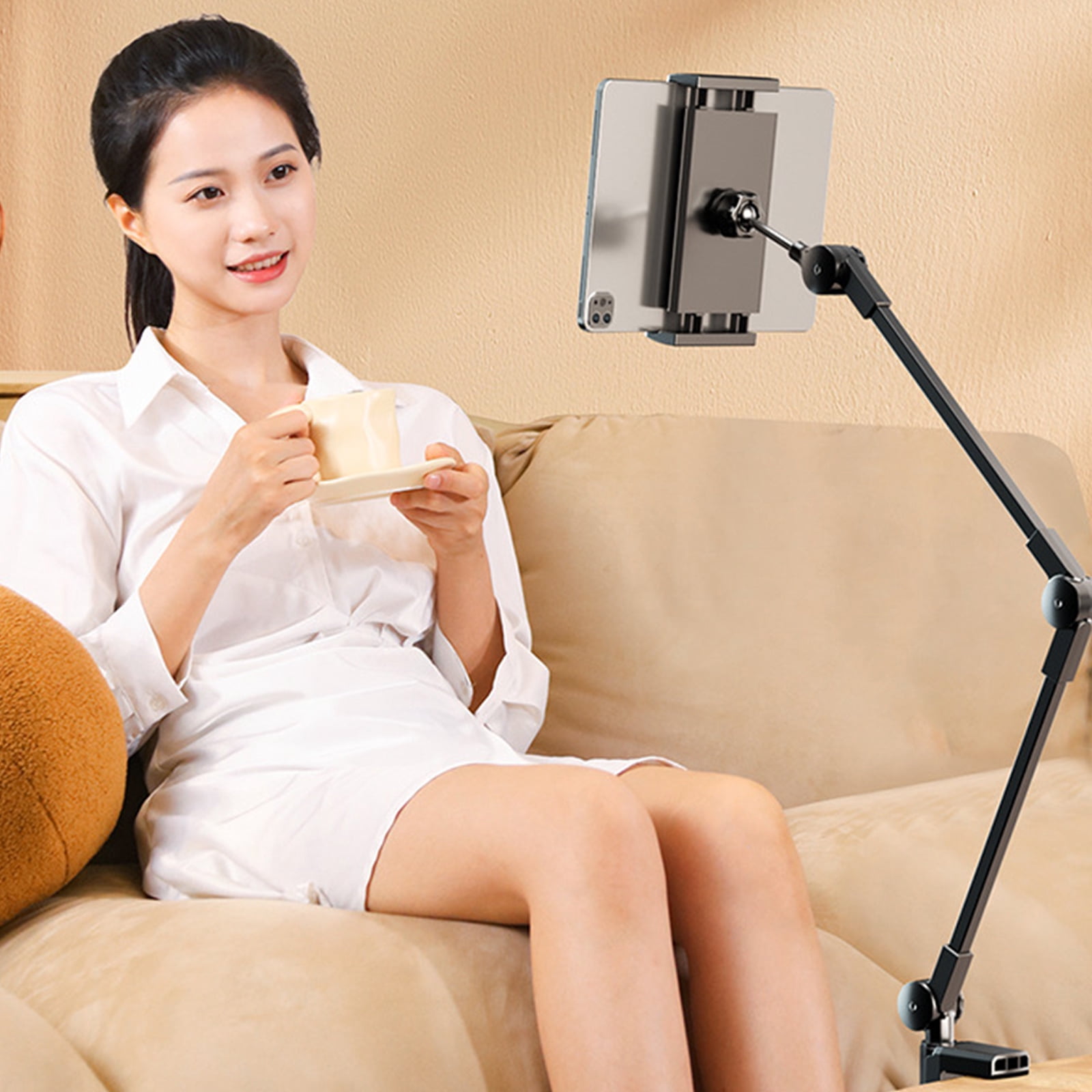 Antislip Phone Mount For Bed Frame Desk Flexible Arm Clamp Holder Adjustable Holder Long Arm Phone Stand